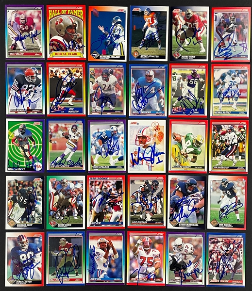 1990 - 1991 Score Signed Football Card Collection (862)
