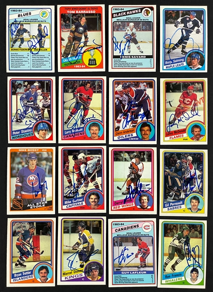 1984-85 O-Pee-Chee Signed Hockey Card Collection (128) MB 100
