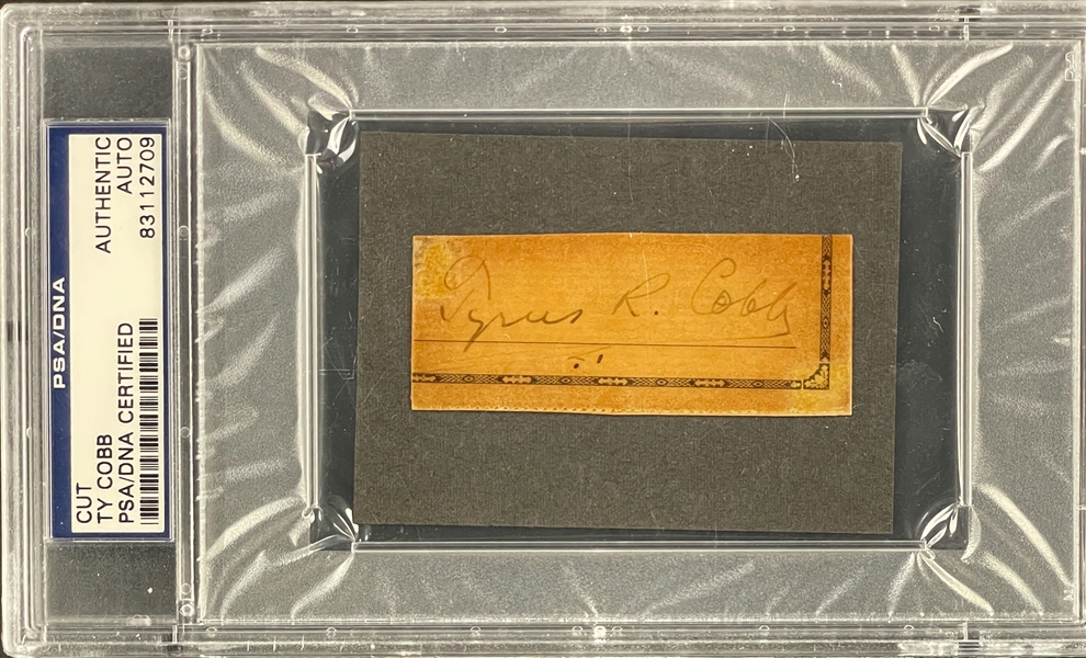 Ty Cobb Cut Signature (Check) Encapsulated PSA/DNA