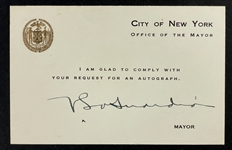 New York City Mayor Fiorello Laguardia Signed Auograph Request Card (JSA)