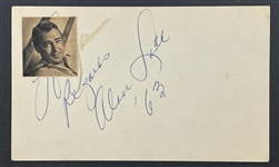 Alan Ladd Signed Index Card (JSA)