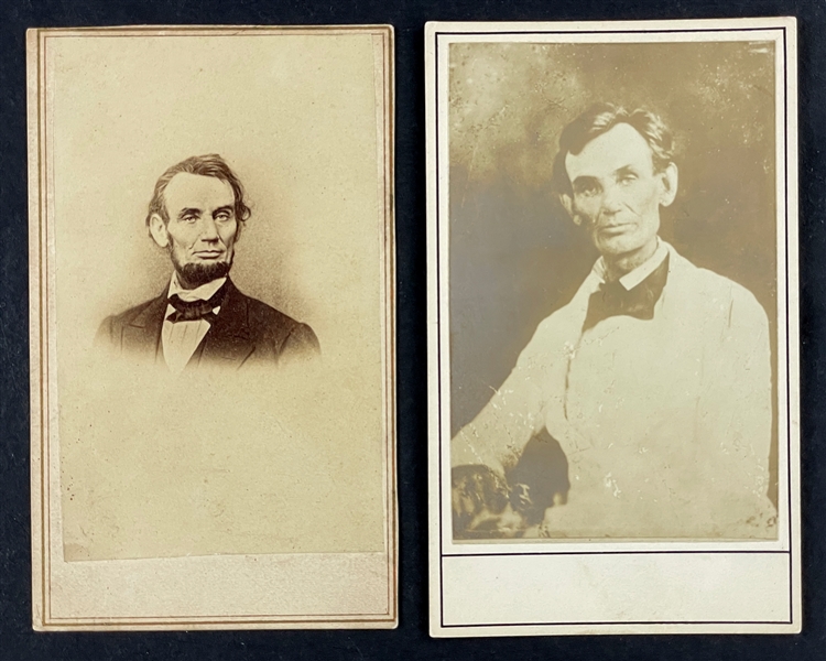 President Abraham Lincoln and Mary Todd Lincoln CDVs (3)