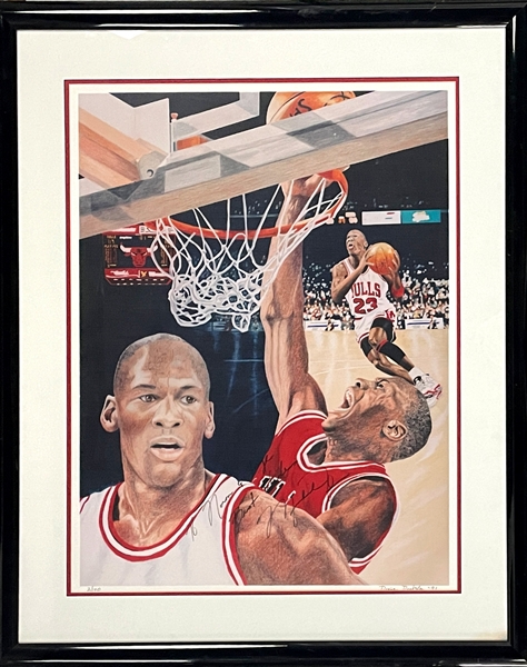 Michael Jordan Signed 1991 Limited Edition Poster (2/100) (Beckett Authentic)