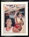 Michael Jordan Signed 1991 Limited Edition Poster (2/100) (Beckett Authentic)