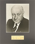 Cecil B. DeMille Cut Signature with 8x10 Photo Display Plus Small Signed Photo (JSA)