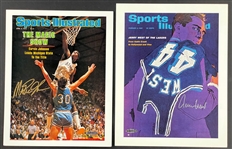 Magic Johnson and Jerry West Upper Deck Authenticated Signed <em>Sports Illustrated</em> Covers (2) (UDA)
