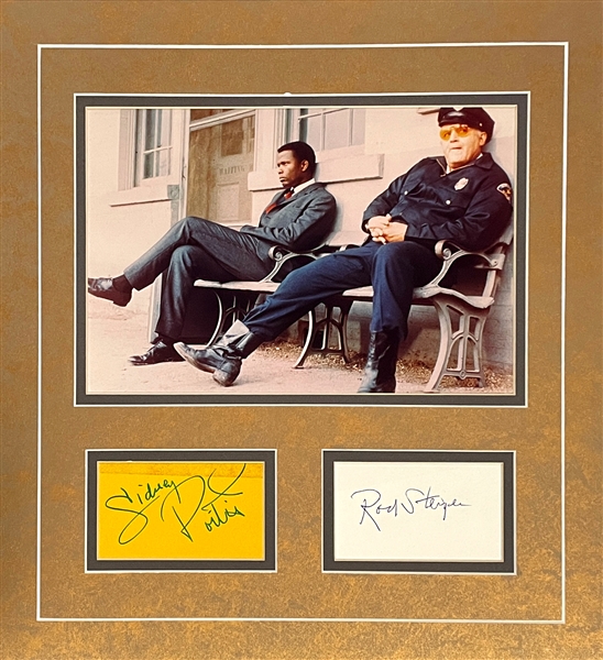 Sydney Portier and Rod Steiger Cut Signature Display <em>In the Heat of the Night</em> (JSA)