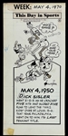 1950 Dick Sisler “This Day In Sport” Original Artwork by Len Hollreiser