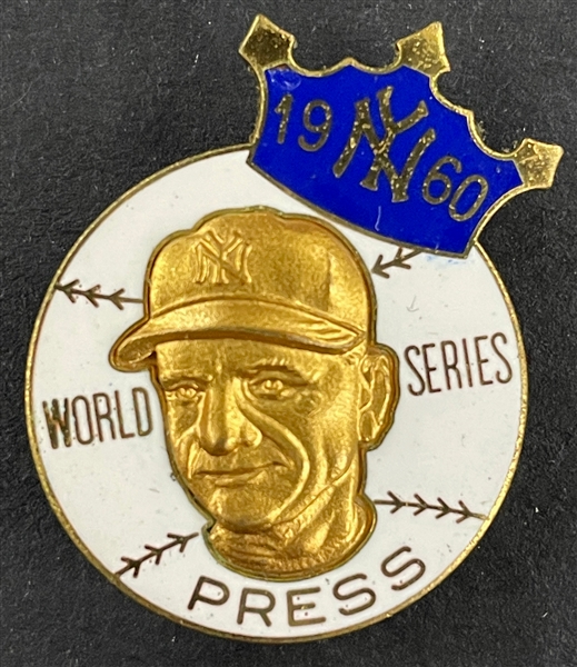 1960 World Series Press Pin New York Yankees