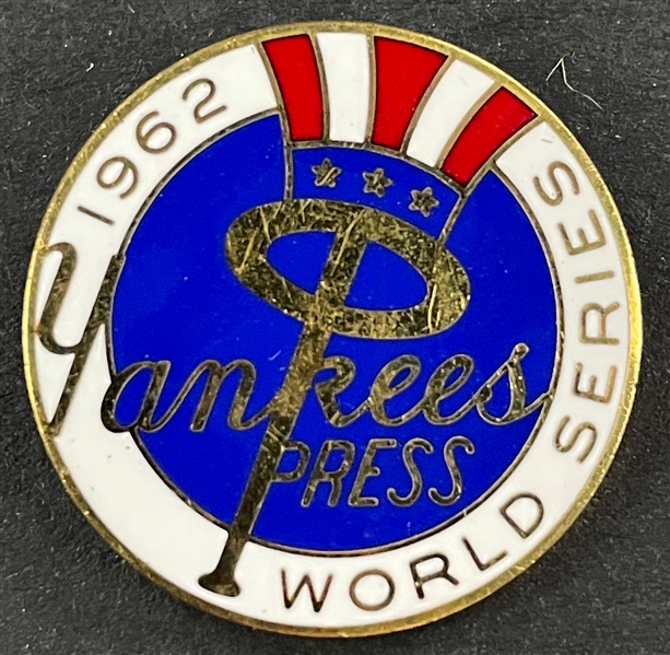 1962 World Series Press Pin New York Yankees