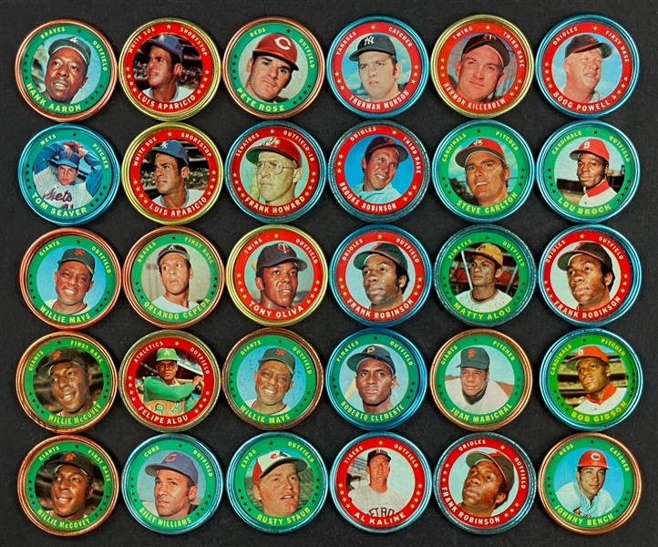 1971 Topps Baseball Coins Collection of 139 with Many Hall of Famers