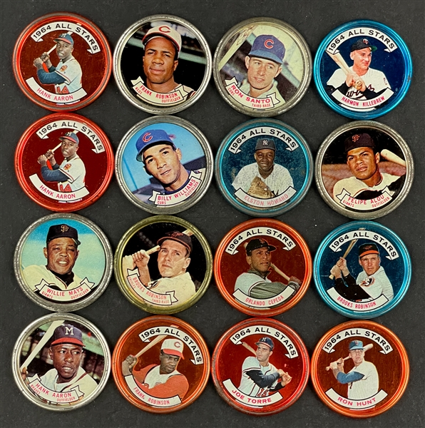 1964 Topps Baseball Coins Collection of 71 with Many Hall of Famers