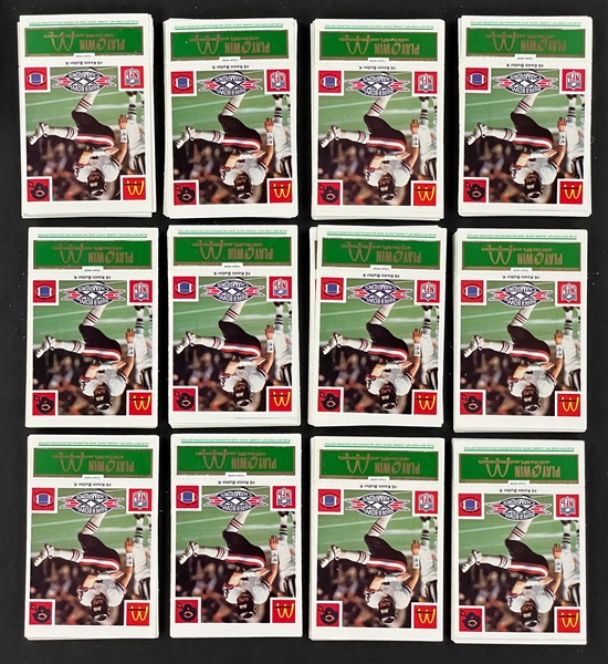 1986 McDonalds "Play & Win" Chicago Bears 25 Complete Sets of 24 Cards - All UNSCRATCHED