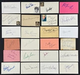 Hollywood Signed Index Cards and Cuts Collection (52) (Beckett Authentic)