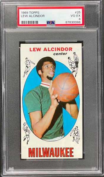 1969 Topps Basketball #25 Lew Alcindor Rookie - PSA VG-EX 4