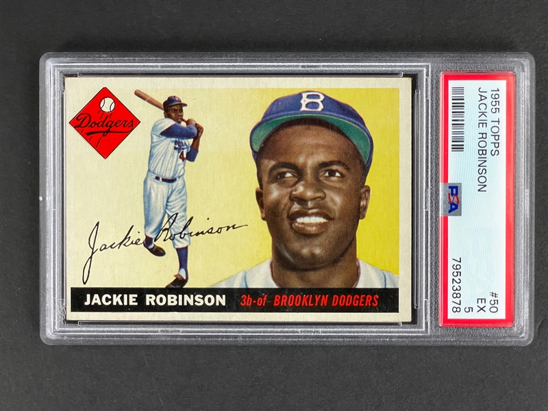 1955 Topps #50 Jackie Robinson - PSA EX 5