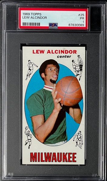1969 Topps Basketball Near Set (91/99) Including #25 Lew Alcindor PSA PR 1 and #1 Chamberlain PSA VG 3