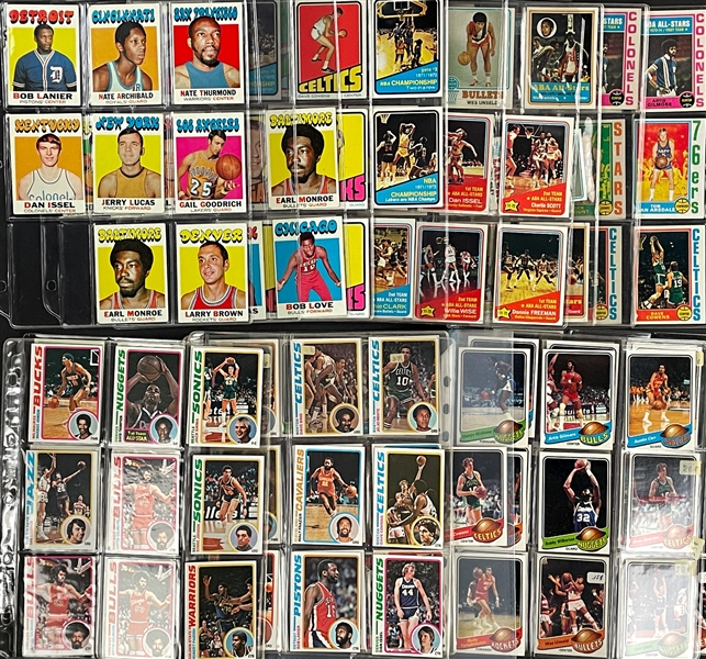 1972-79 Topps Basketball Shoebox Collection of 223