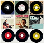 1950s-60s Johnny Cash SUN, Columbia and Philips 45s and EPs (10) NEAR MINT - Marion Keisker (Sun Records) FILE COPIES