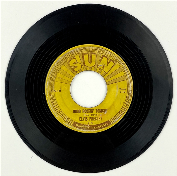 1954 Sun Records 210 45 RPM 7-Inch of Elvis Presley’s “Good Rockin’ Tonight” and “I Don’t Care if the Sun Don’t Shine” - Memphis Pressing