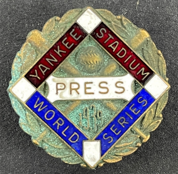 1939 World Series New York Yankess Press Pin