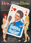1966 <em>Frankie and Johhnny</em> German Movie Poster - Great Image with Elvis Presley as the King of Hearts!