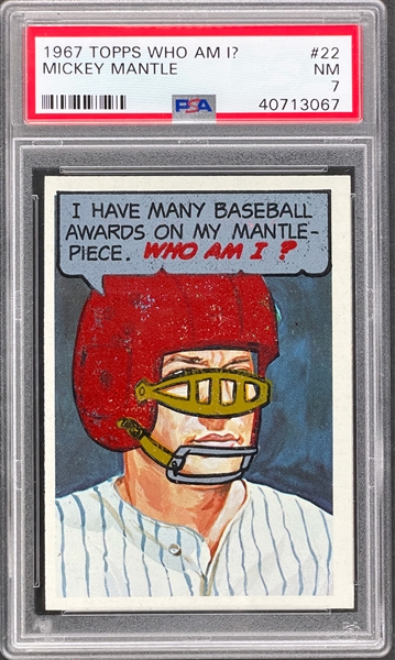 1967 Topps Who Am I? #22 Mickey Mantle - PSA NM 7