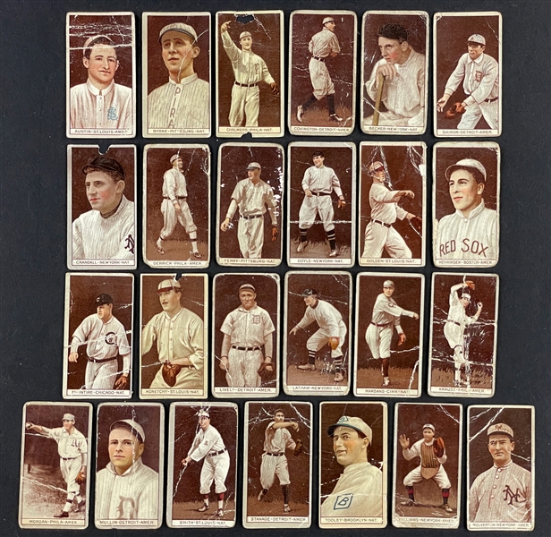 1912 T207 Brown Background Collection of 27 Incl. Larry Doyle
