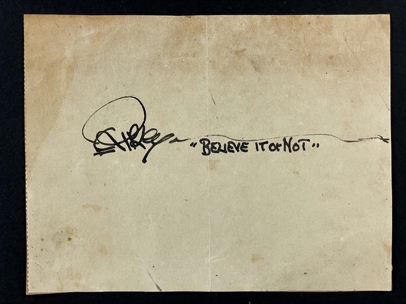 Robert Ripley Signature with "Believe it or Not" Inscription (JSA)