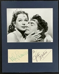 Heddy Lamar and Victor Mature Signed Display Co-stars of 1949 Film <em>Samson and Delilah</em> (JSA)