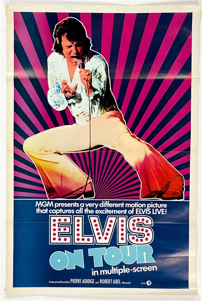 1972 <em>Elvis On Tour</em> One Sheet Movie Poster International Style – Starring Elvis Presley