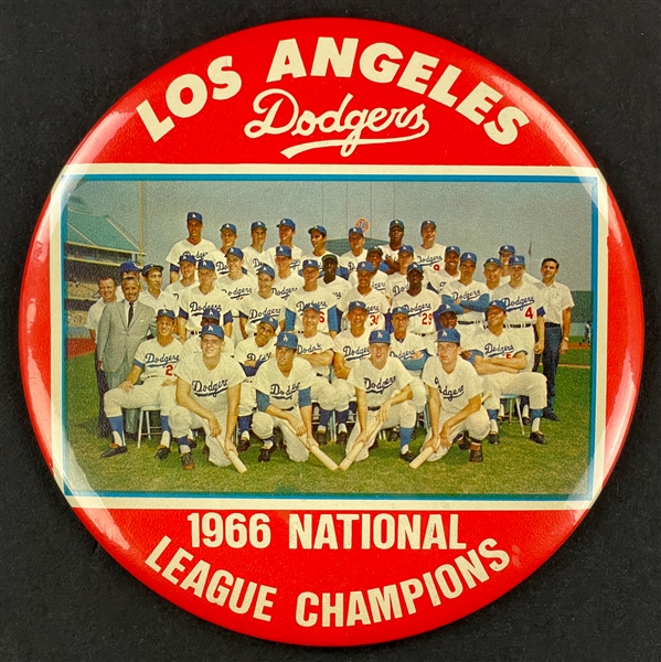 1966 Los Angeles Dodgers Massive 6-Inch Stadium Pin - Sold Only at 1966 World Series