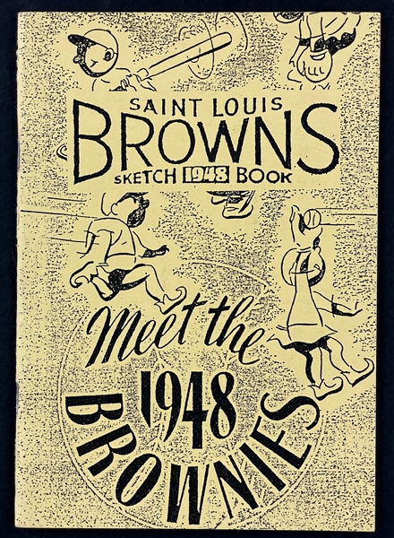 1948 St. Louis Browns "Sketchbook" - Extremely Rare!