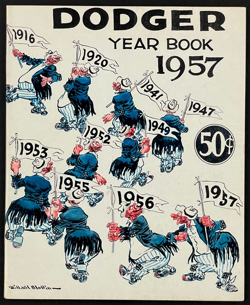 1957 Brooklyn Dodgers Yearbook - Final Year in Brooklyn! 