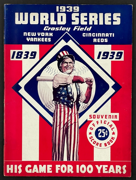 1939 World Series Program from Crosley Field - New York Yankees vs. Cincinnati Reds