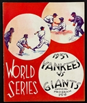 1931 World Series Program from Polo Grounds - New York Yankees vs. New York Giants - Game 5