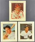 1950-52 Wheaties Tin Tray Premiums Near Set (3/4) with Musial, Rizzuto and Kiner