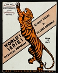 1934 World Series Program at Navin Field - Detroit Tigers vs. St. Louis Cardinals - Scored for Game 7!