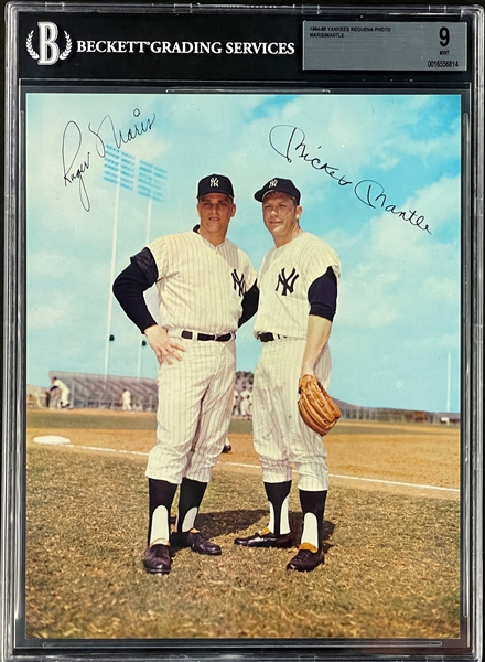 1964-66 Yankees Requena Photos Roger Maris/ Mickey Mantle - BGS MINT 9