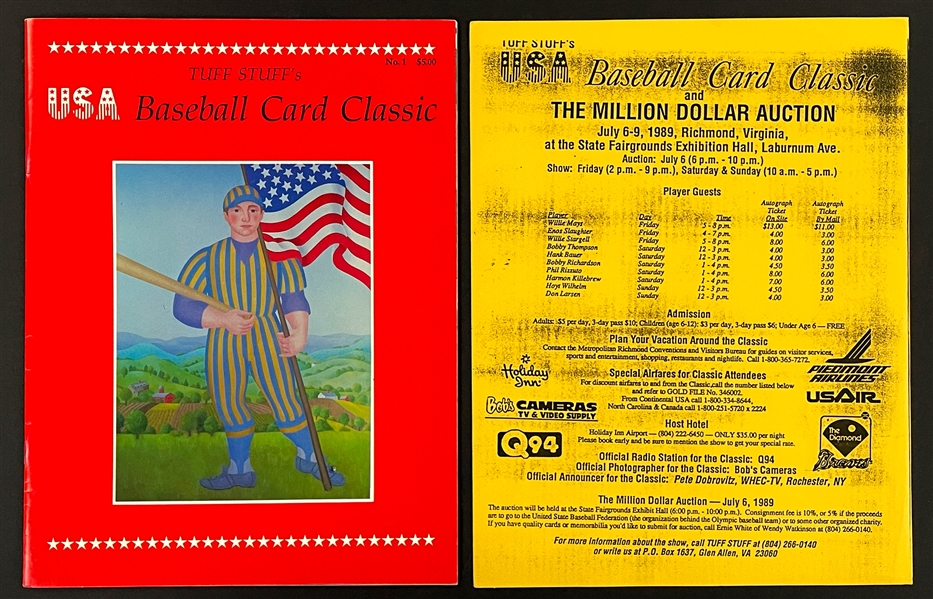 1989 Inaugural <em>TUFF STUFF</em> Card Show Program Signed by Nine HOFers and Superstars Incl. Hank Bauer, Harmon Killebrew and Others (BAS)