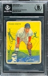 1934 Goudey #17 Hughie Critz Signed Card (Beckett Encapsulated)