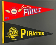 1960s MLB Pennant Trio Incl. 1969 Seattle Pilots (3)