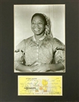 Butterfly McQueen Signed Personal Check - Prissy, Scarlett OHaras Maid (Beckett)