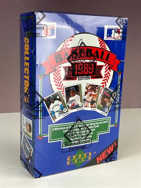 1989 Upper Deck Baseball Unopened Low Series Wax Box - 36 Packs (BBCE Encapsulated)