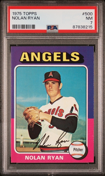 1975 Topps #500 Nolan Ryan - PSA NM 7