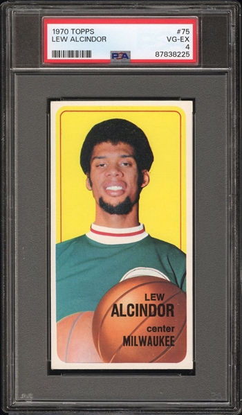 1970 Topps Basketball #75 Lew Alcindor - PSA VG-EX 4