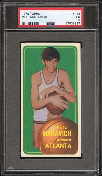 1970 Topps Basketball #123 Pete Maravich - PSA EX 5