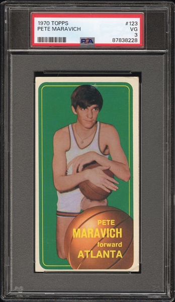1970 Topps Basketball #123 Pete Maravich - PSA VG 3