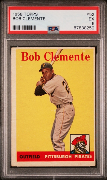 1958 Topps #52 Bob Clemente - PSA EX 5