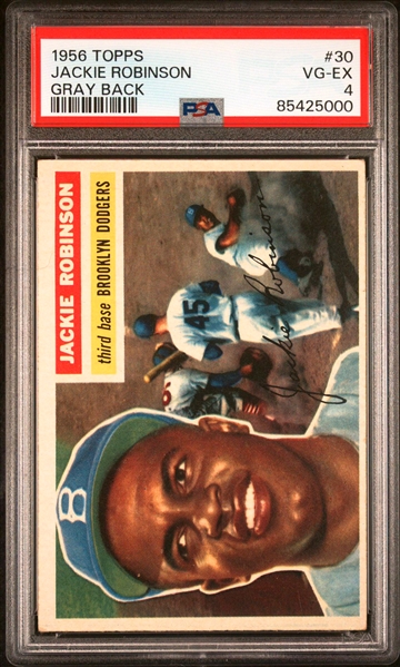 1956 Topps #30 Jackie Robinson - PSA VG-EX 4